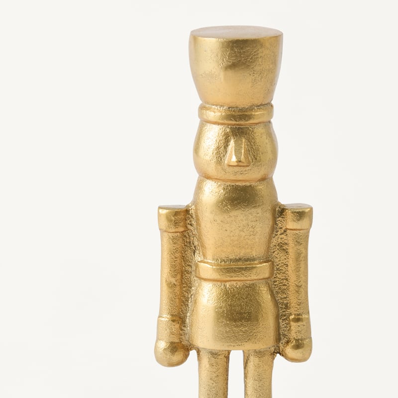 Bow & Bright Gold Metal Nutcracker