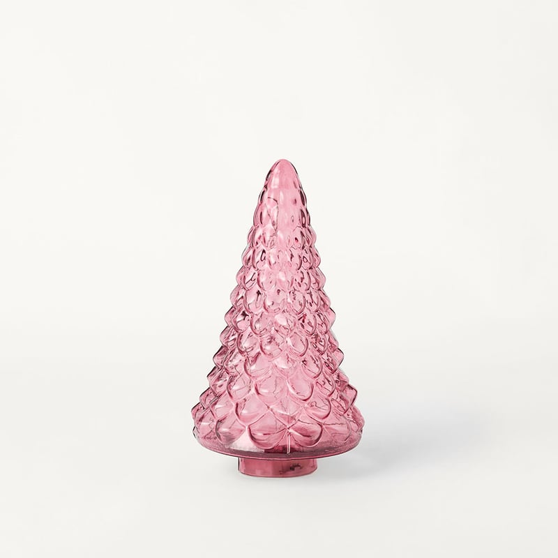 Bow & Bright Christmas Raspberry Glass LED Tree