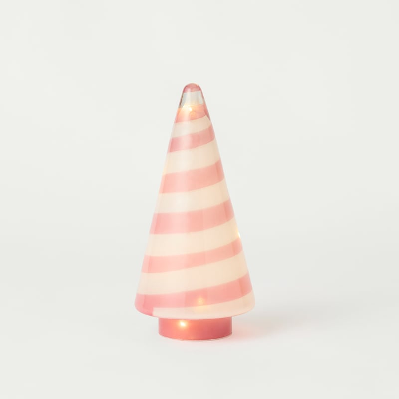 Festive Fun Candy Stripe Glass Tree