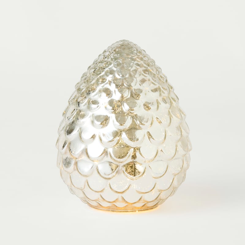 Luxe Venus Silver Glass LED Cone