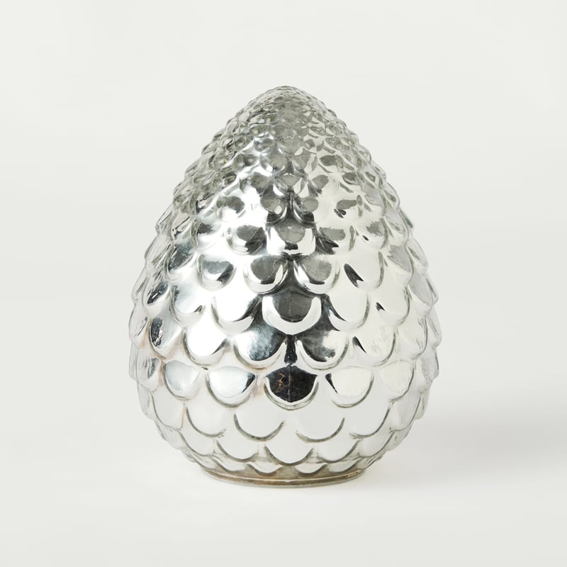 Luxe Venus Silver Glass LED Cone