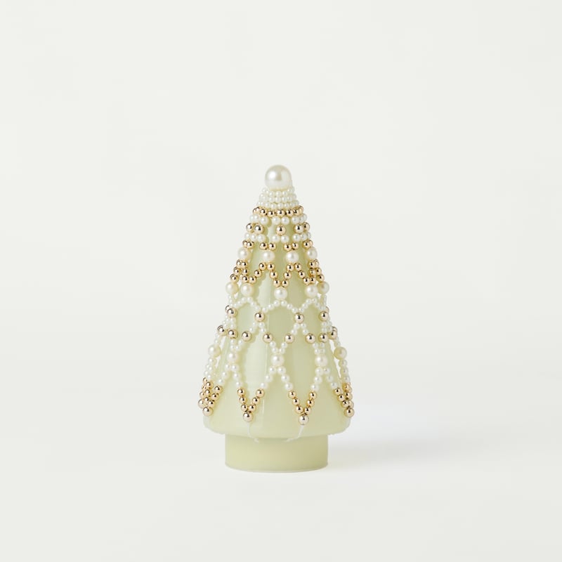 Luxe Pearl White Glass LED Small Christmas Tree