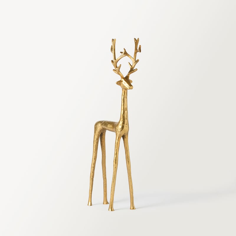 Luxe Gold Metal Reindeer