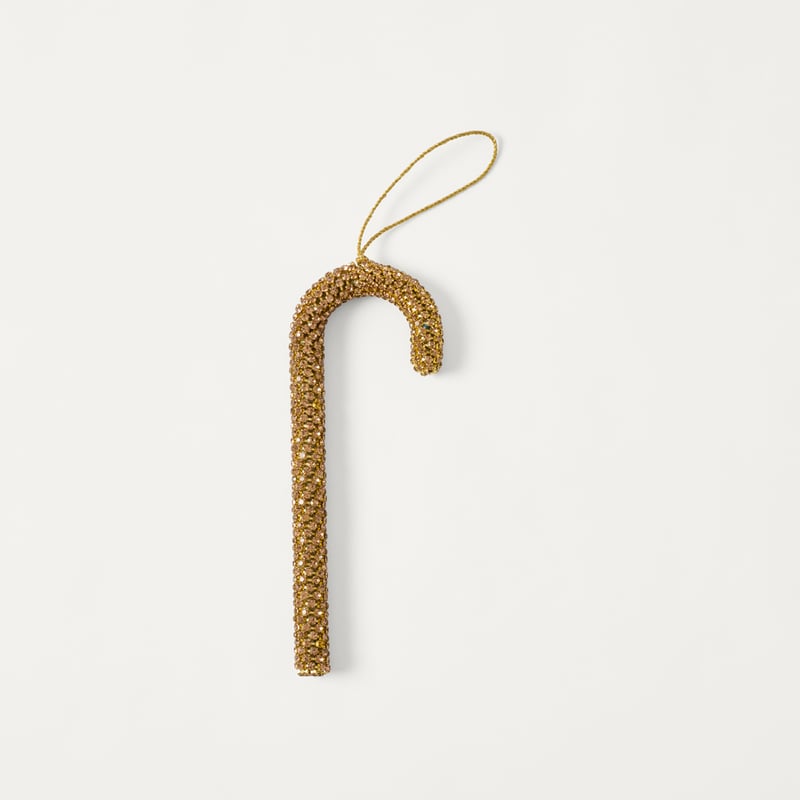 Bow & Bright Gold Crystal Candy Cane