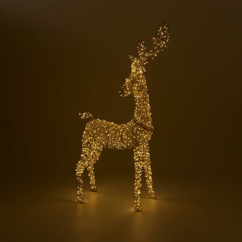 Sparkling Gold Reindeer Medium Sculpture