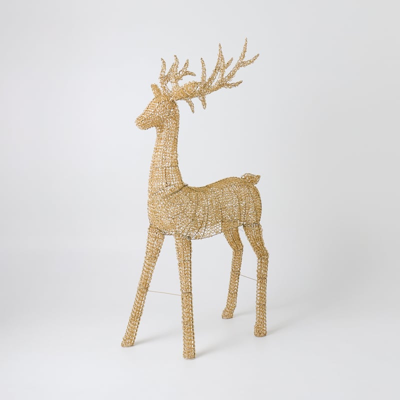 Sparkling Gold Reindeer Large Sculpture