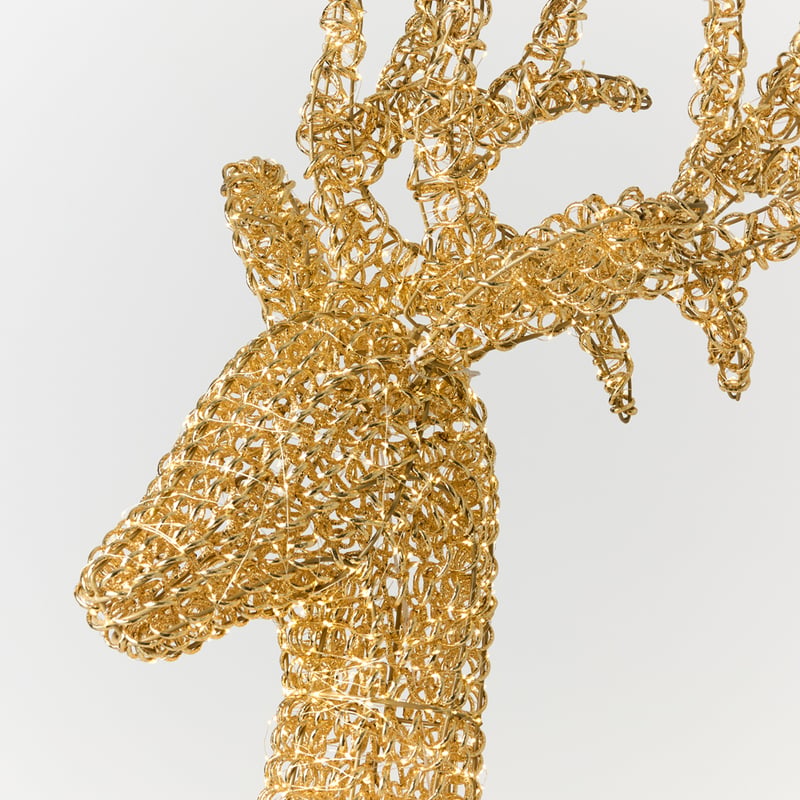 Sparkling Gold Reindeer Large Sculpture