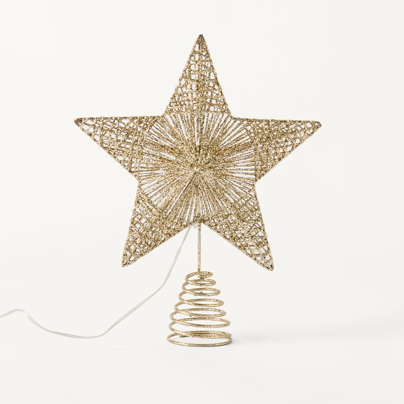 Festive Fun Sparkling Star Gold LED Tree Topper