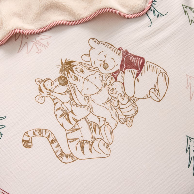 Disney Winnie the Pooh Festive Natural Baby Blanket