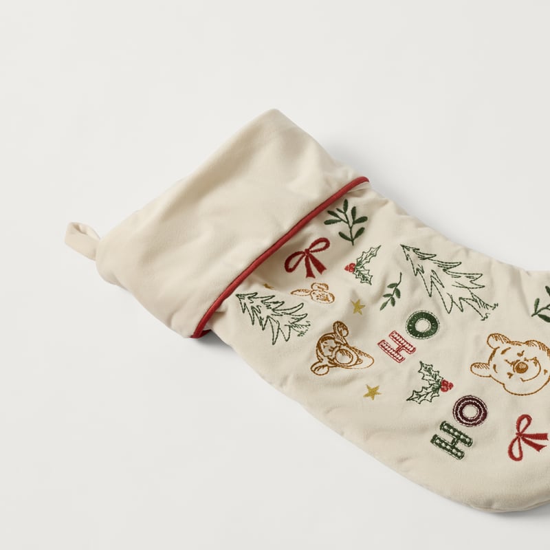 Disney Winnie the Pooh Festive Natural Stocking
