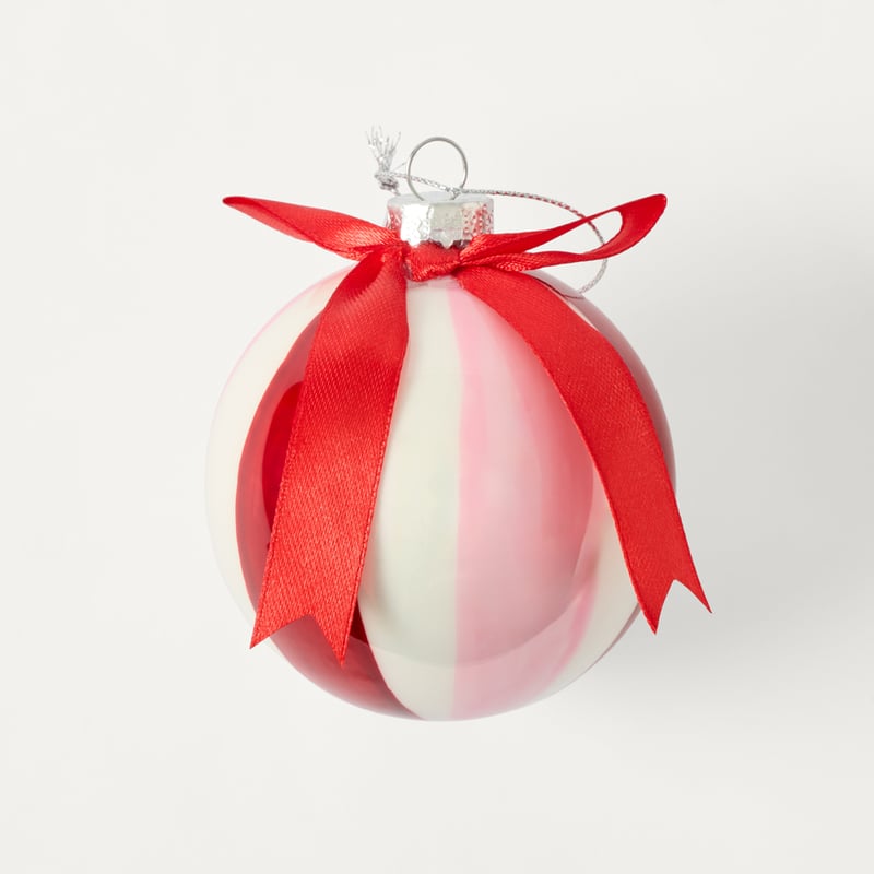 Festive Fun Candy Stripe Red & Pink Bauble Pack of 3