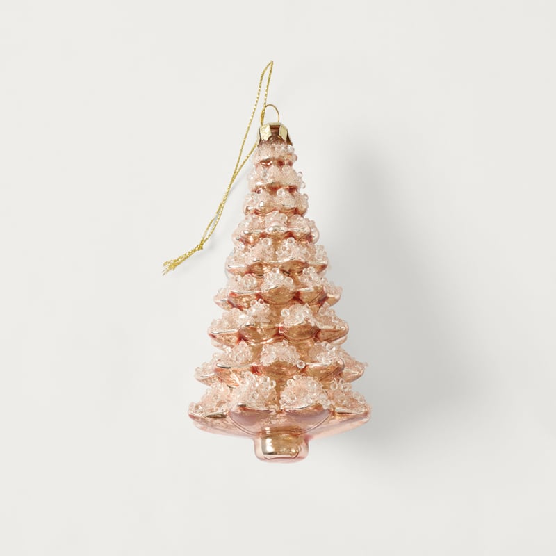 Bow & Bright Frosted Pink Vintage Glass Tree