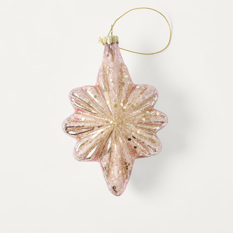 Festive Fun Speckle Pink Vintage Glass Star