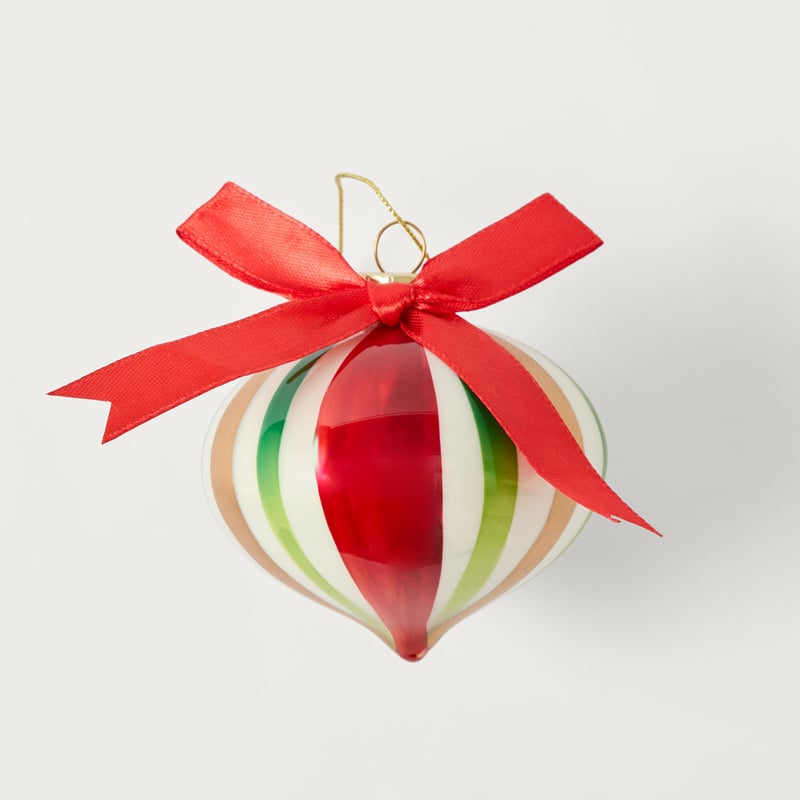 Festive Fun Candy Stripe Green & Red Bauble Pack of 3