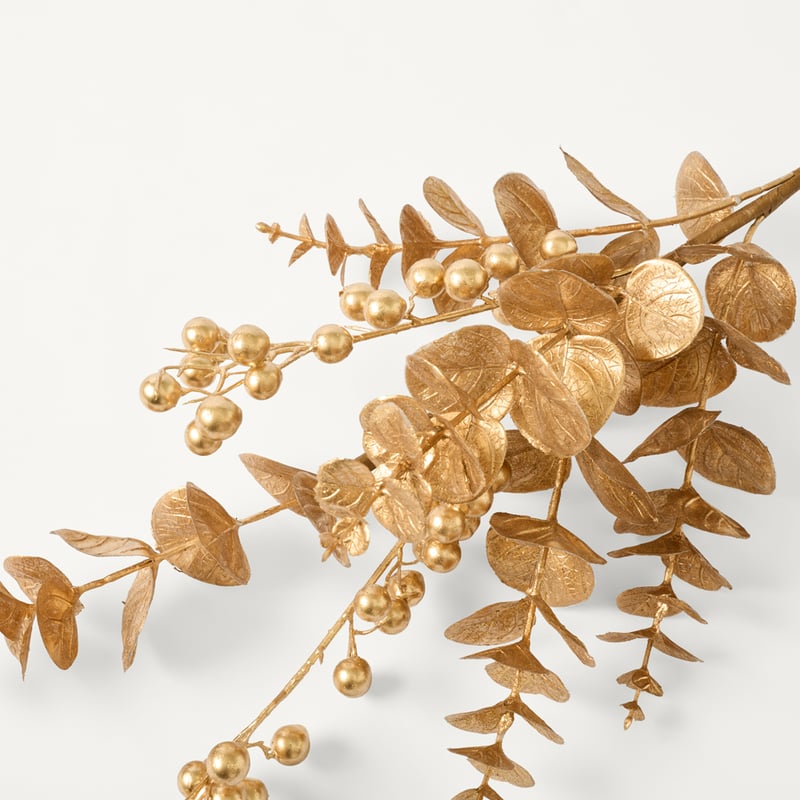 Eucalyptus & Berry Gold Festive Stem Pack of 3