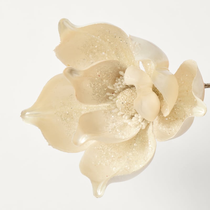 Magnolia White Festive Stem Spray