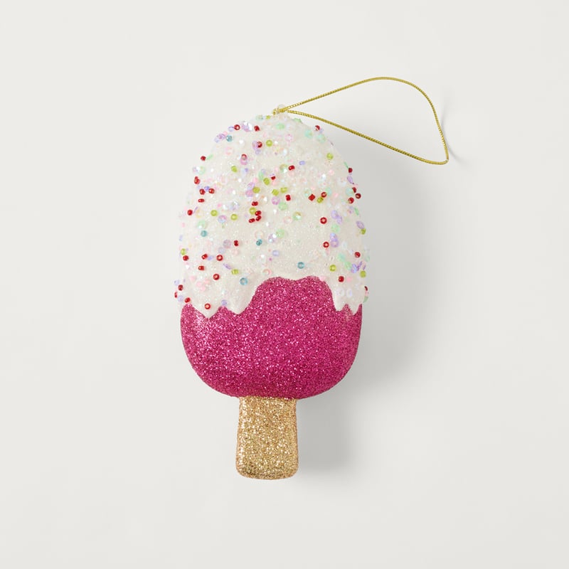 Festive Fun Ice Cream Pink & Multi Vintage Glass Ornament