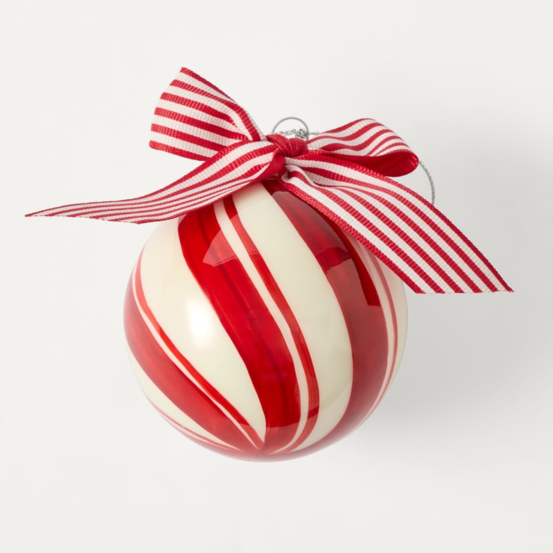 Festive Fun Candy Stripe Red & White Bauble Pack of 3