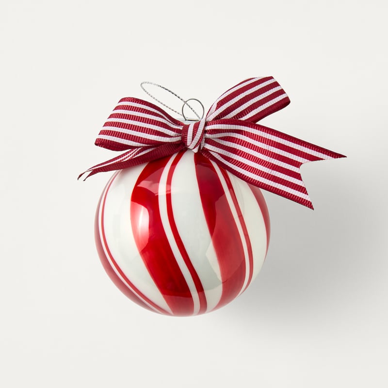 Festive Fun Candy Stripe Red & White Bauble Pack of 3