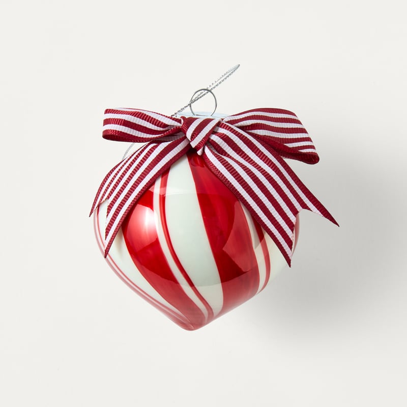 Festive Fun Candy Stripe Red & White Bauble Pack of 3