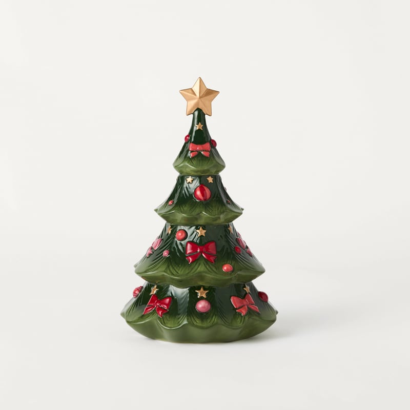 Christmas Village Green Ceramic Christmas Tree