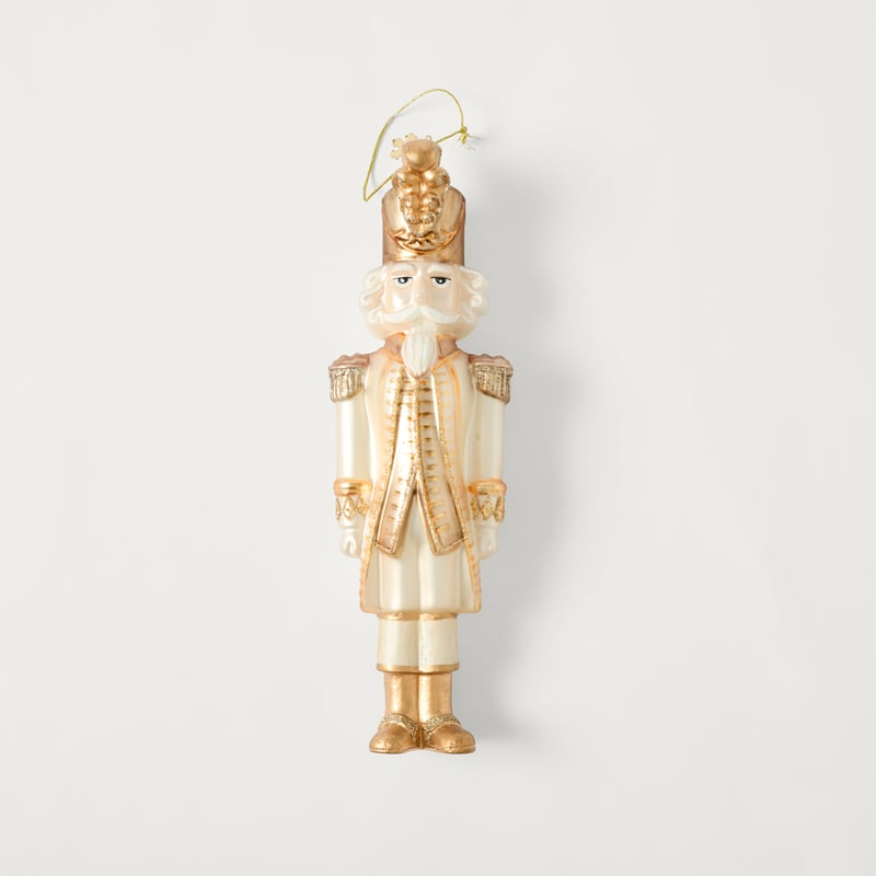 Luxe Iceland Champagne Gold & Cream Nutcracker Ornament