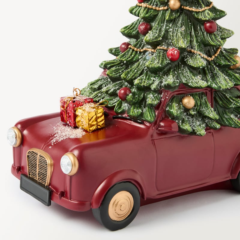Christmas Village Multi LED Vintage Car & Tree 