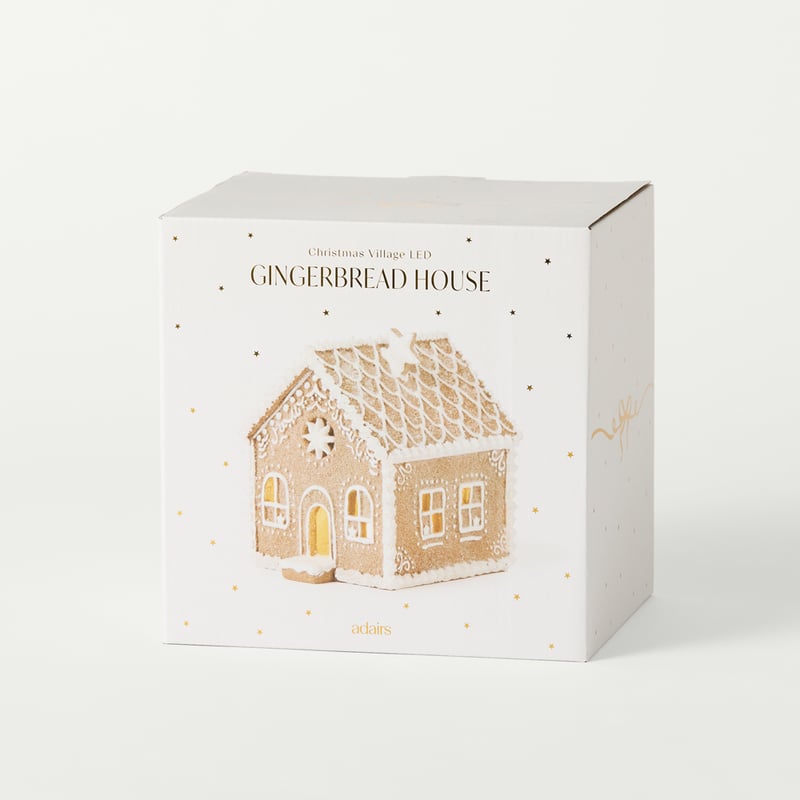 Christmas Village Frosted Brown Gingerbread House