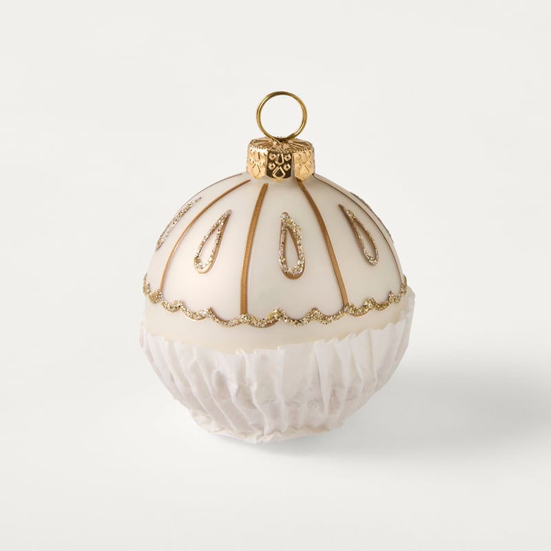 Luxe Chocolate Gold & Cream Bauble Pack of 3