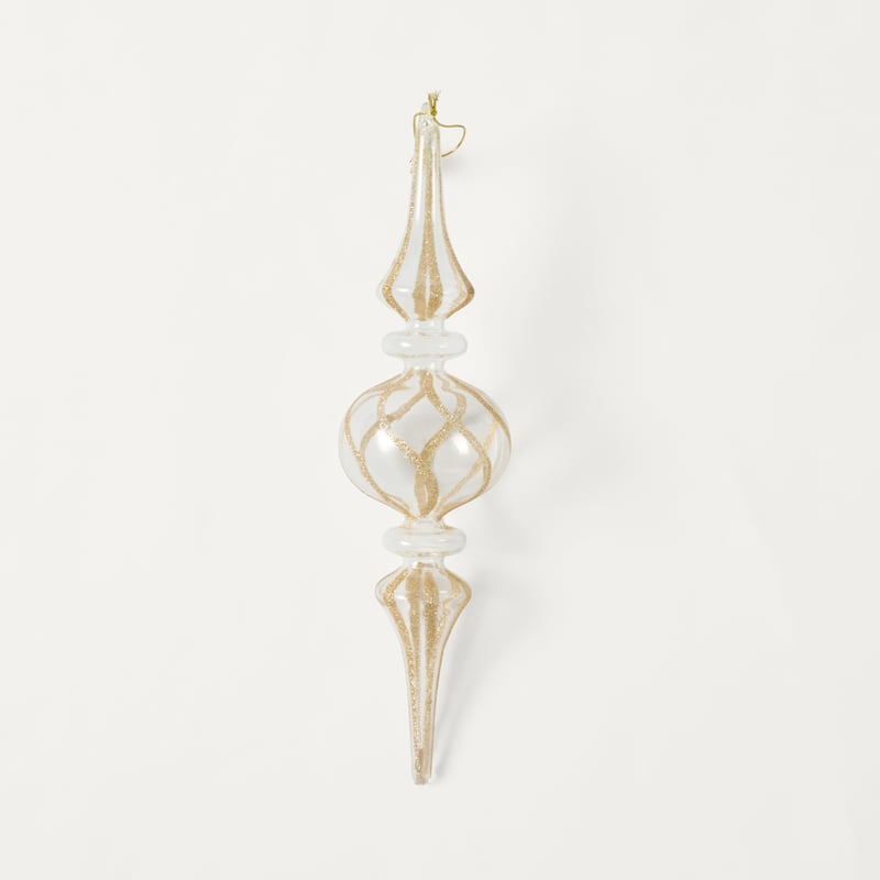 Luxe Icicle Swirl Gold Ornament