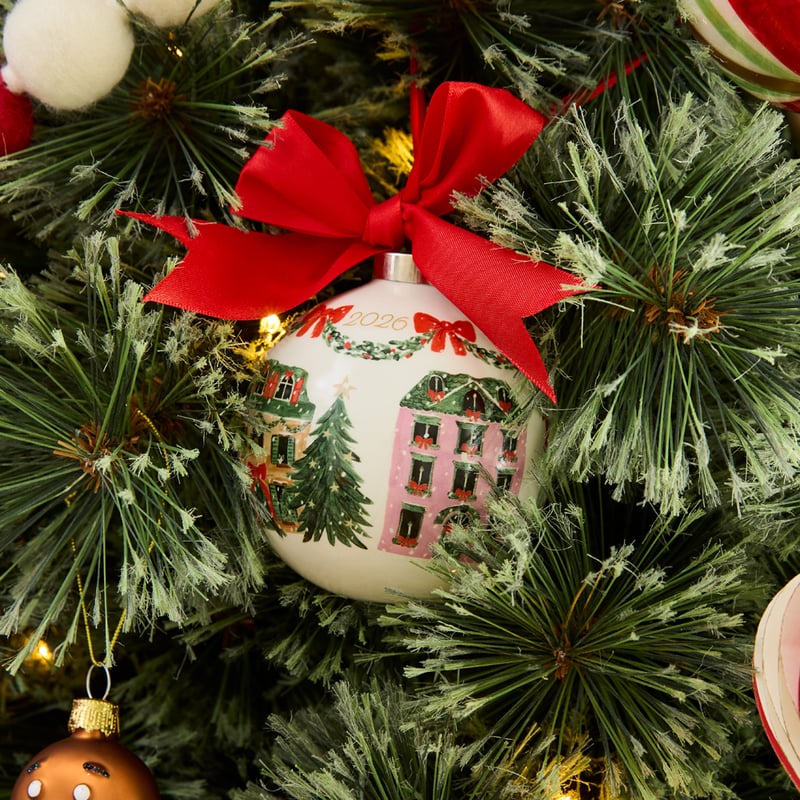 Christmas Village Multi Heirloom Ceramic Bauble