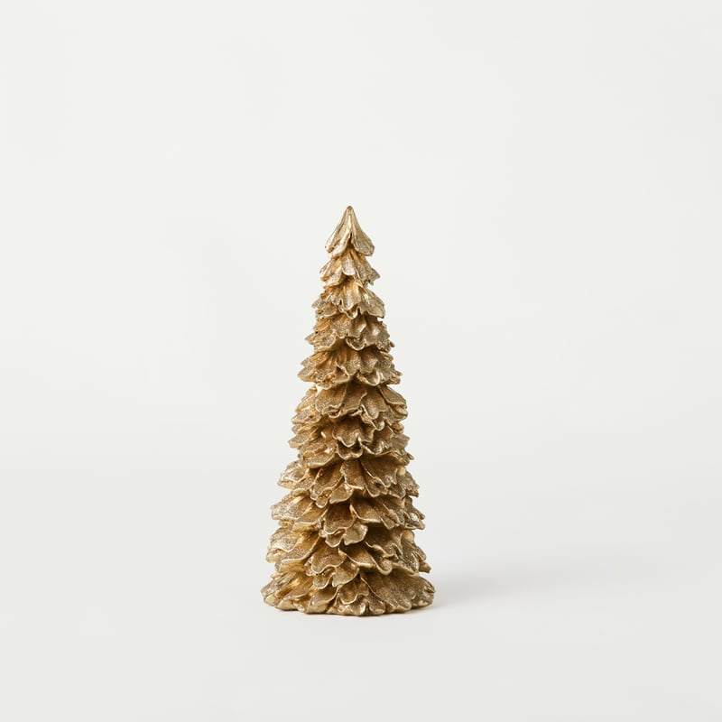 Christmas Village Christmas Ruffle Gold Tree