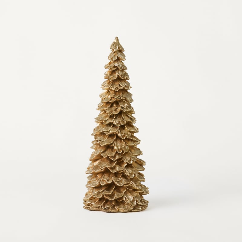 Christmas Village Christmas Ruffle Gold Tree