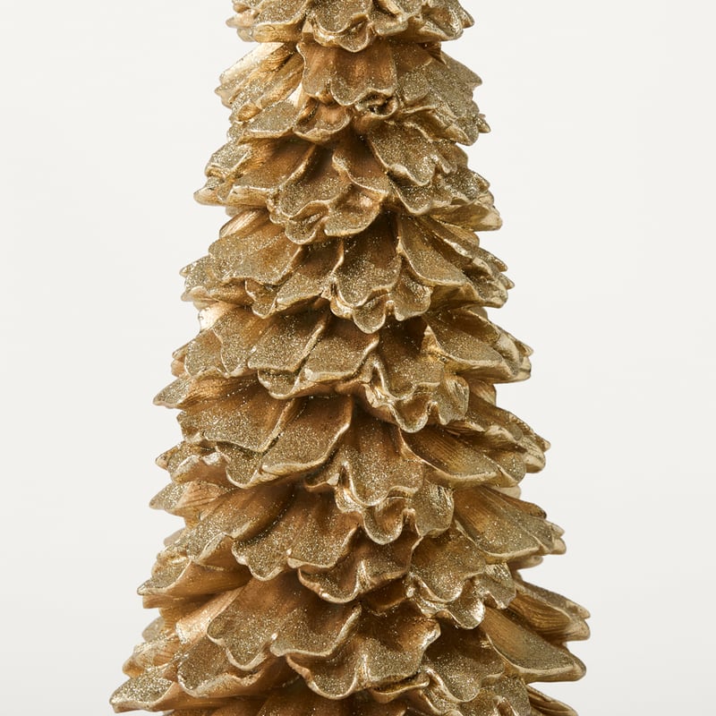 Christmas Village Christmas Ruffle Gold Tree