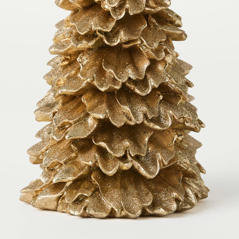 Christmas Village Christmas Ruffle Gold Tree