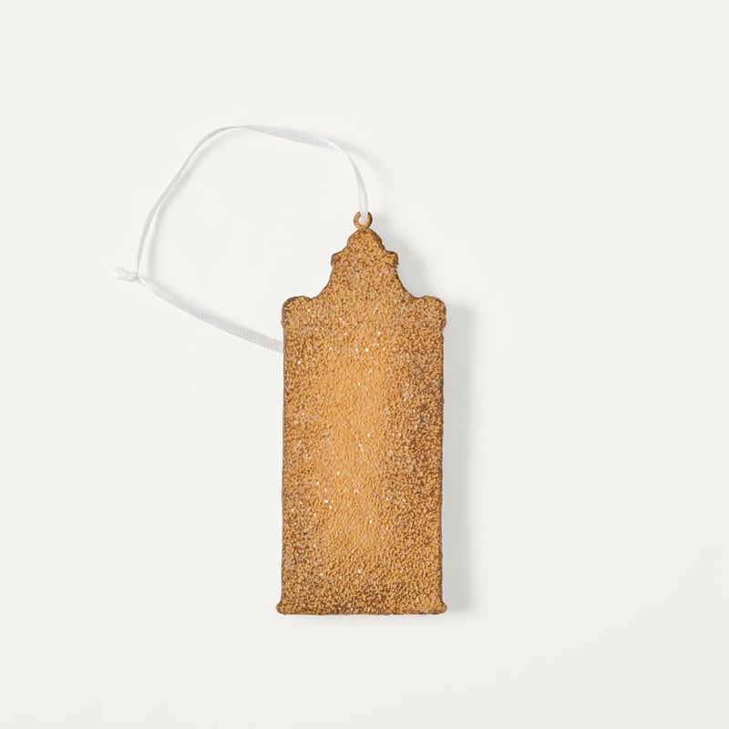 Christmas Village Gingerbread House Brown & White Ornament