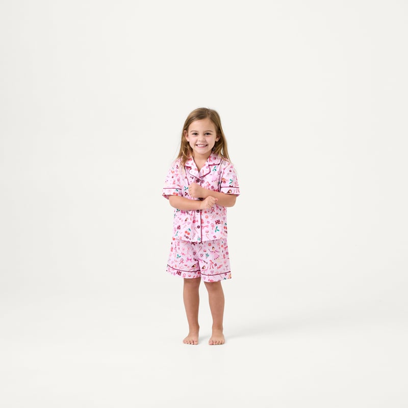 Kids Sugar and Spice Christmas Pink Pyjama Set