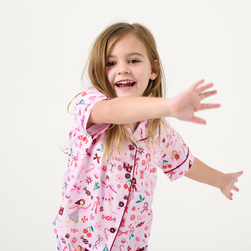 Kids Sugar and Spice Christmas Pink Pyjama Set