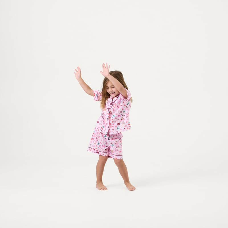 Kids Sugar and Spice Christmas Pink Pyjama Set