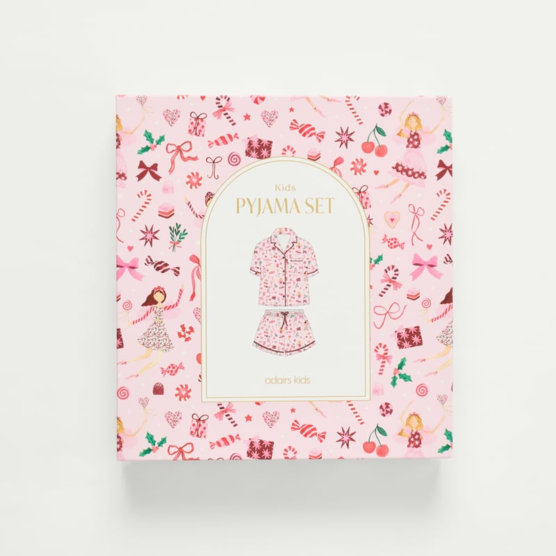 Kids Sugar and Spice Christmas Pink Pyjama Set