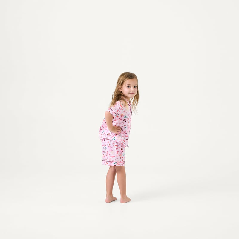 Kids Sugar and Spice Christmas Pink Pyjama Set