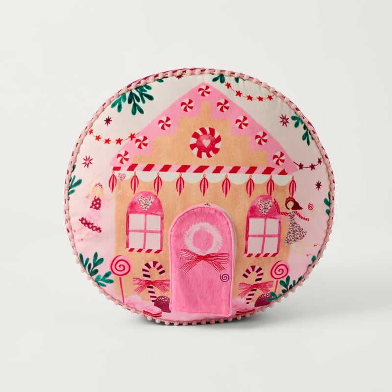 Kids Sugar & Spice Pink Fairy House Cushion