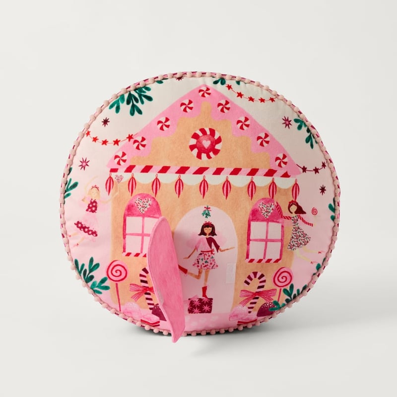 Kids Sugar & Spice Pink Fairy House Cushion