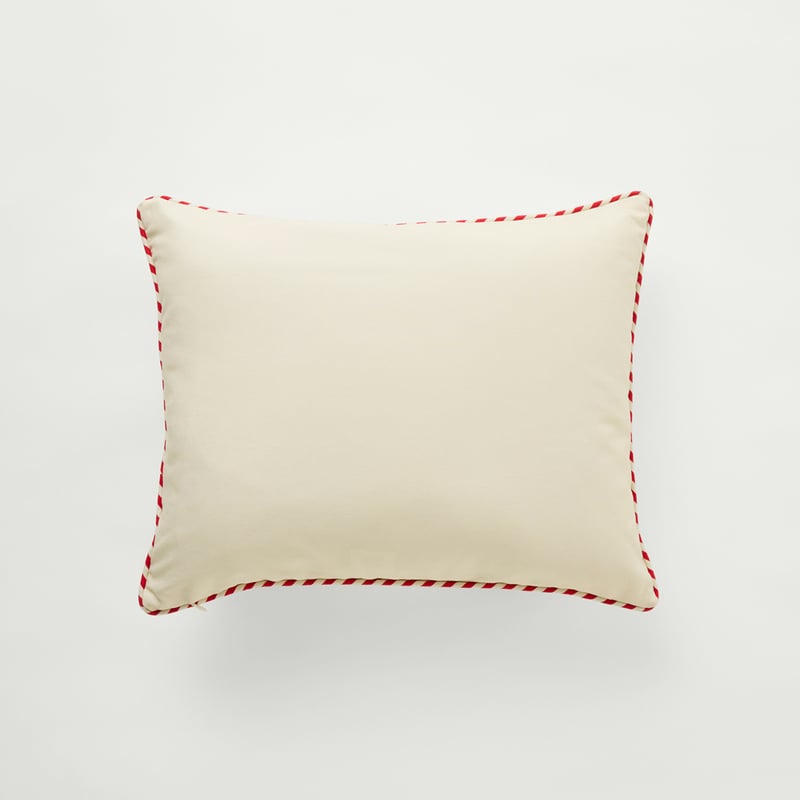 Kids Digging Christmas Truck White Cushion