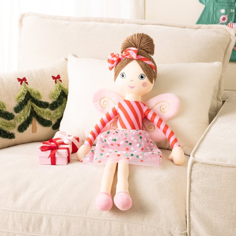 Sugar & Spice Christmas Pink & Red Soft Toy