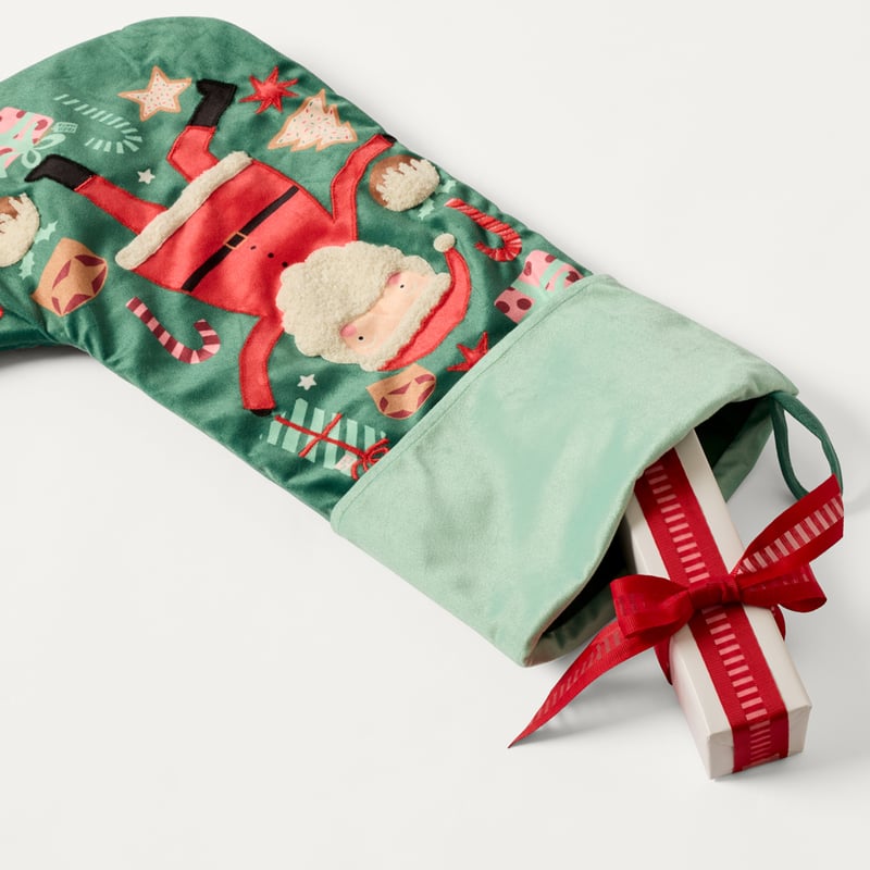Christmas Cheer Green Stocking