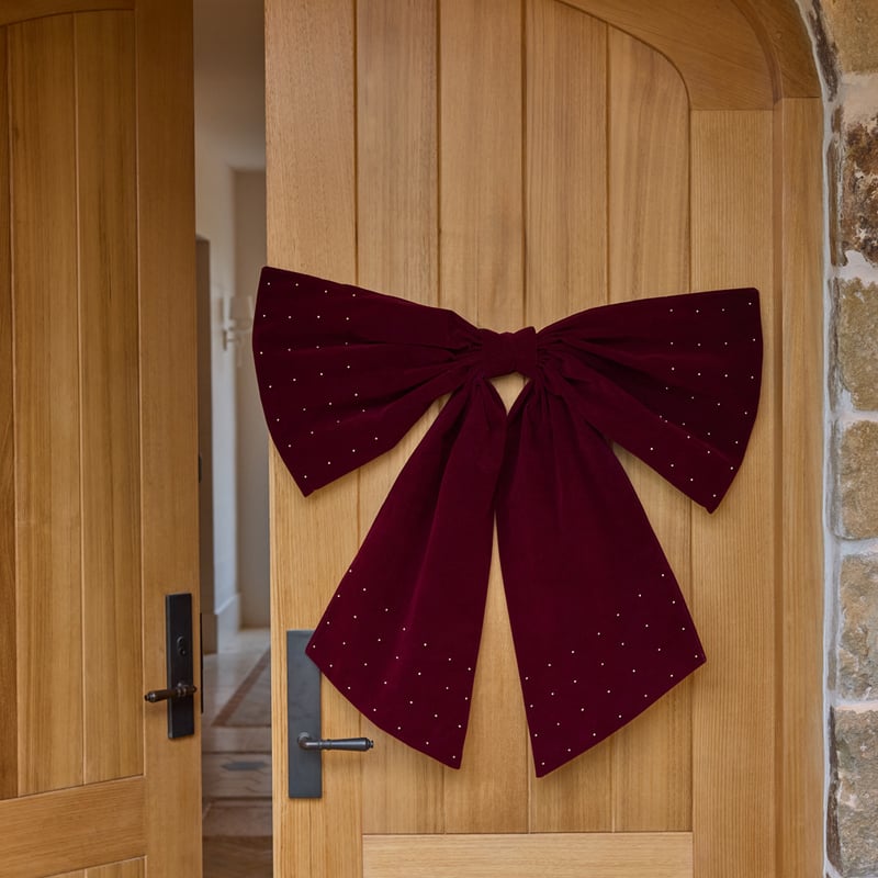 Big Burgundy Velvet Bow