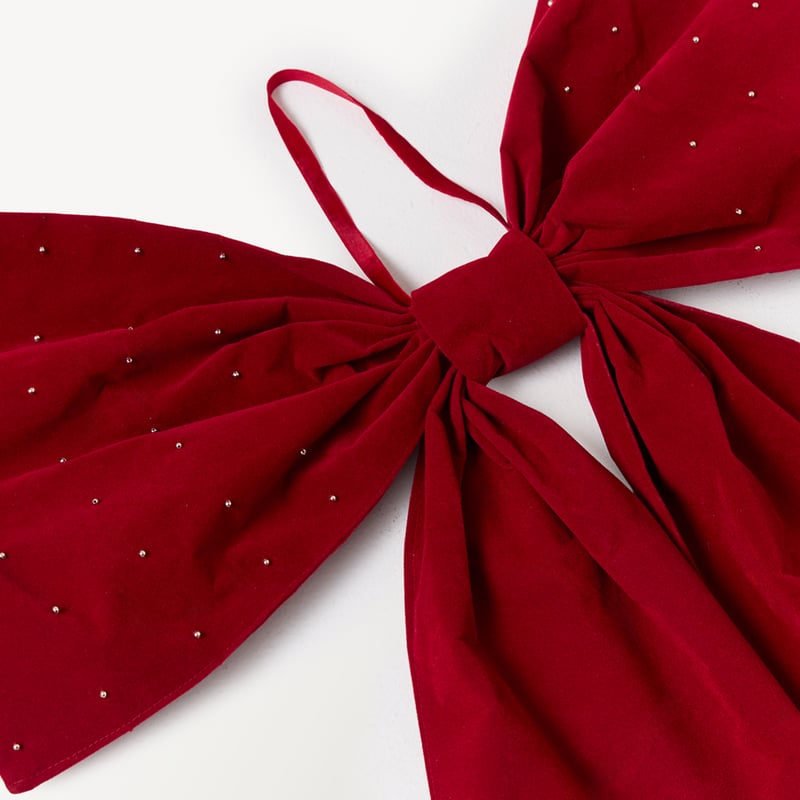 Big Long Red Velvet Bow