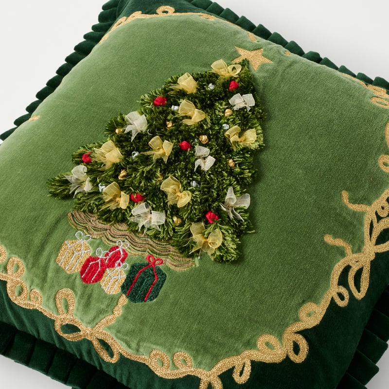 Christmas Tree Green Cushion