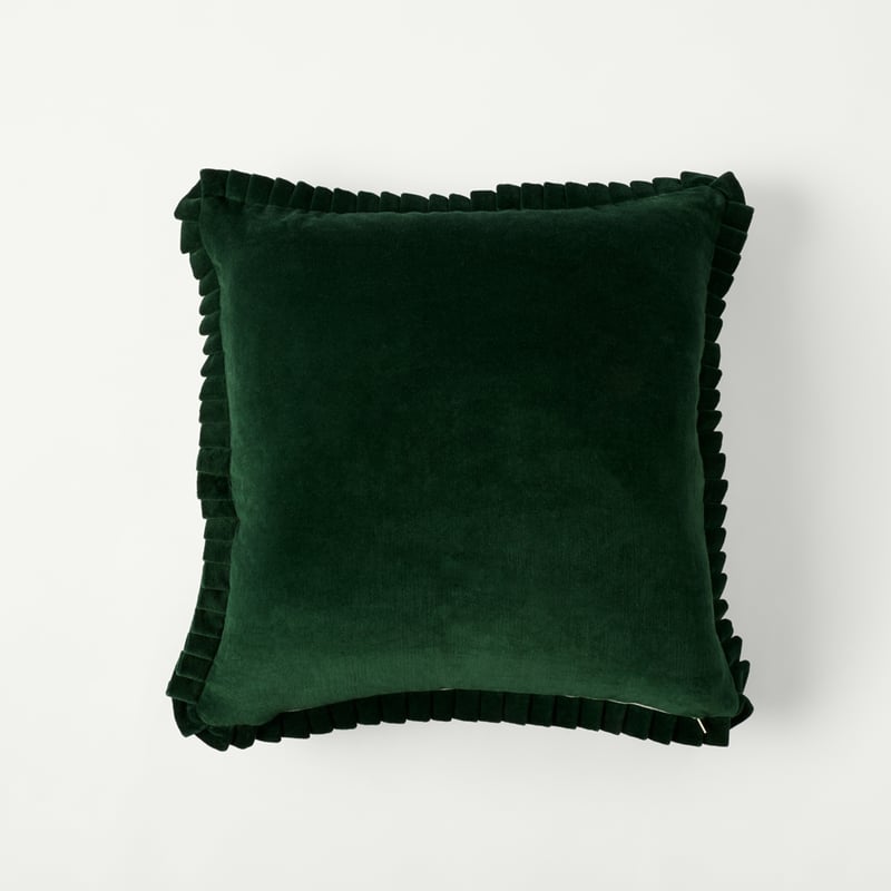 Christmas Baubles Green Cushion